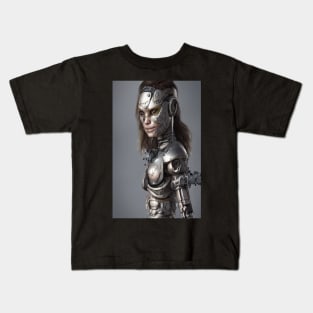 Cyborg Girl Robot Sci Fi Cyborgs Kids T-Shirt